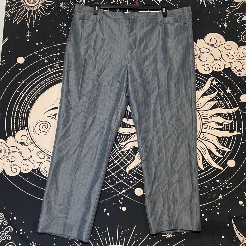 Vintage Mesquite Dress Pant Mens 44x30 Gray Straight Preppy Career Formal USA